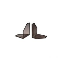 Metall Buchstütze q-connect kf00857 Gitter schwarz Set 170x140x135 mm