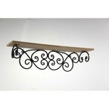 Webmarketpoint - 2x Metallregal mit Holzplatte cm 51 x 13 x 14