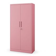 Metallschrank C34 Aktenschrank Werkzeugkschrank Umkleideschrank Spind Flügeltüren Kleiderstange Pulverbeschichtung Metall Abschließbar 185 cm x 90 cm