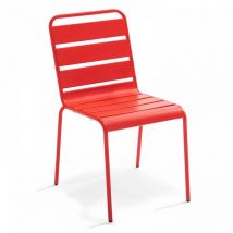 Metallstuhl im industriellen Stil Rot - Palavas