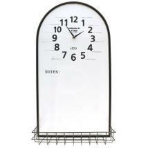 Webmarketpoint - Metalluhr mit Regal und Tafel cm38x71x2-14