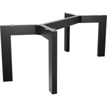Tischbein Barax Extreme – Schwarzes Robustes Metallgestell Im Industrial-stil Für Ess-, Arbeits- Und Konferenztische In Wohn- Und Büroräumen - 