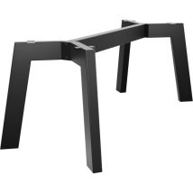 Tischbein Barax Special Extreme – Schwarzes Robustes Metallgestell Im Industrial-stil Für Große, Stabile Ess- Und Arbeitstische - 170x80x72cm - 