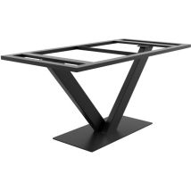 Tischbein Thuban Frame – Schwarzes Metallgestell In V-form Im Schwerlast-design Für Moderne Ess-, Schreib- Und Couchtisch - 160x80x74cm - Metalopro