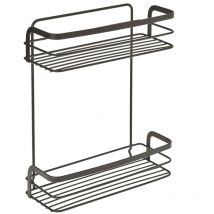 2-tier Douche Rack Black Metaltex