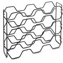 Metaltex - Casier à vin Hexagone pour 15 bouteilles 43x12x34 Noir