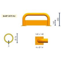 BARP3575NJ Schutzbarriere, mit stoßfester Platte, schwarz/gelb, Durchmesser 76mm Metallarbeiten 758003575