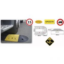 Metalworks - 2 dossi neri e gialli 250 mm viso - 250 x 400 x 70 mm - 5 a 10 km/h - SPEED70