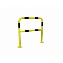 Barriera protettiva nera e gialla con piastra viso 150 x 150 mm - acciaio zincato - 1500 x 1000 m - Ø40 mm - BAR415NJ