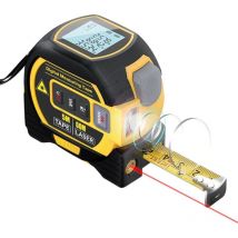 Coavas - Mètre Laser Numérique 3 in 1 avec ligne laser croisée, 131Ft Télémètre Laser Numérique, 16Ft Mètre à Ruban avec Rétroéclairage lcd pour