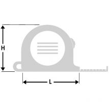 Serrurerie-boutique - Mètre ruban 5 m x 19 mm 'Rubber Flex' - hanger - 100031
