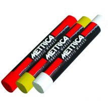 Verkehrsunfall-Markierungskreide, 150 x 20 x 20 mm, geölt, rund, gelb - Metrica