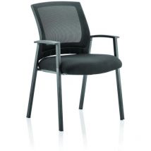 Metro - Visitor Chair Mesh Back Black Fabric Seat