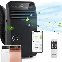 Klarstein - Climatiseur Mobile Silencieux, Climatiseur 4 en 1 pour la Maison, Mode Nuit, Application Mobile, Déshumidificateur, Petit Climatiseur à