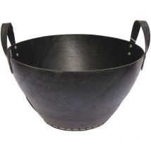 Metrox - Panier en bois en caoutchouc, panier à bois de chauffage 2 anses, hauteur 34 cm, haut 51 cm, 99171