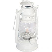 Petroleumlampe (weiß, 24 cm, 100 ml , mit Docht, tragbar, windfest) 1555 - Metrox