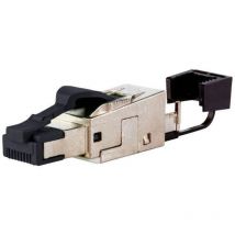 Fiche RJ45 pouvant être confectionnée sur le terrain 130E405032-E mâle noir 1 pc(s) - Metz Connect