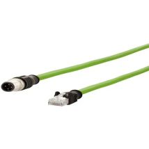 Metz Connect - 142m4d15020 M12 Netzwerkkabel, Patchkabel Cat 5e S/utp 2.00 M Grün Pur-mantel, Säurebes