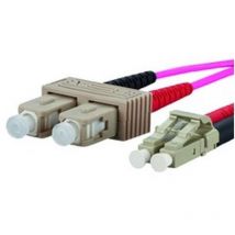 Duplexkabel LC/SC 2m OM4 – Multimode-Patchkabel I-V(ZN)H 50/125 – halogenfrei, flammwidrig, violett