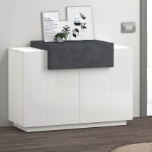 Web Furniture - Buffet de cuisine et salon blanc moderne Coro Bata Ardesia