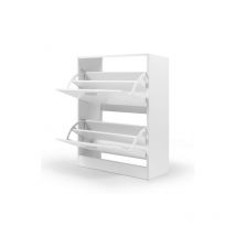 Meuble à chaussures 12 paires klark 2 portes blanc