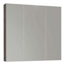 Meuble à miroir murale 3 portes chêne smoky 80CM