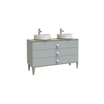 Meuble à poser nemoo plan à poser - L120cm - Vert d'eau - Laqué - Livré en kit