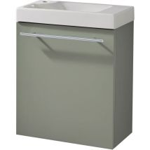 Godart - Meuble Vert Solo avec lave-mains pour Robinet à gauche