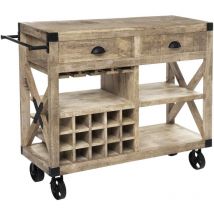 Meuble bar en bois silas