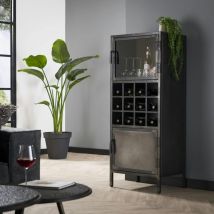 Pier Import - Meuble bar industriel vitré roadies