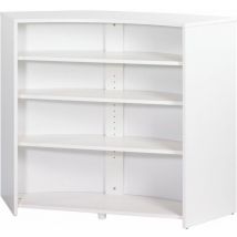 Beaux Meubles Pas Chers - Meuble Bar, Meuble Comptoir Blanc 135 cm - Coloris: Drapeau Suisse 650