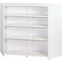 Beaux Meubles Pas Chers - Meuble Bar, Meuble Comptoir Blanc 135 cm - Coloris: Rock 451