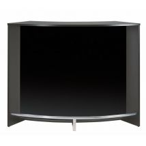 Meuble Bar Meuble Comptoir Noir ou Blanc Face Noire 134,5 x 104,8 x 55,3 cm - Coloris: Noir