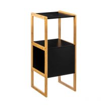 Meuble Bas 1 Porte 'Natureo' 80cm Noir