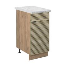 Meuble bas de cuisine Fame-Line, Panneau en chêne, 40cm, PT Marbre, Vicco