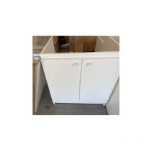 Meuble bas kitchenette 2 portes (déclassé) blanc L.800mm H.860mm pour evier simple + réfrigérateur L614mm max NEOVA S15T12077