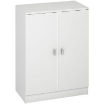 Meuble bas polyvalent coloris blanc - Hauteur 80 x Longueur 60 x Profondeur 34 cm Pegane