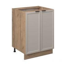 Meuble bas de cuisine Fame-Line, GrisBeige, 60 cm sans plan de travail, Vicco