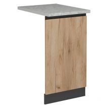 Vicco - Façade de lave-vaisselle R-Line, Chêne de force doré, 45cm, pt Marbre