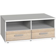 Calicosy - Meuble tv 2 Tiroirs 2 Niches - L92 cm