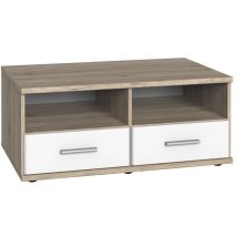 Calicosy - Meuble tv 2 Tiroirs 2 Niches - L92 cm