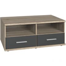 Calicosy - Meuble tv 2 Tiroirs 2 Niches - L92 cm