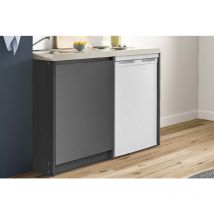 Moderna - Meuble bas urban 120 cm mélaminé 16mm anthracite 1 porte, 1 joue, 1 étagère