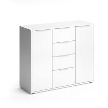 Commode avec tiroirs Leon, Blanc, 100 x 84 cm Vicco