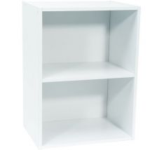 Werka Pro - Meuble blanc de rangement 2 niches (54 x 40 x 29cm)