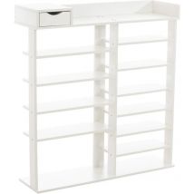 Rack de chaussures blanches Kristina