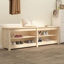 Maison Chic - Meuble à Chaussures Banc à chaussures Armoire à Chaussures 160x36,5x50 cm Bois de pin massif 44258