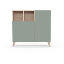 Herdasa - Meuble à chaussures modèle oslo, chêne avec portes verts.