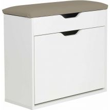 Habitat Et Jardin - Meuble à chaussures 'Wade' - 60 x 23.8 x 68 cm - Blanc