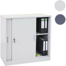 Mendler - Meuble-classeur Boston HWC-F41, placard en métal avec portes coulissantes, 90x90x45cm - anthracite